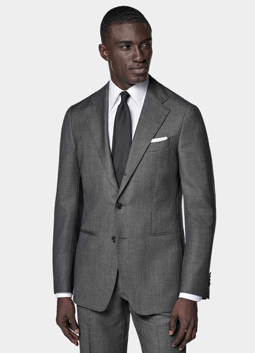 Dark Grey Tailored Fit Havana Suit