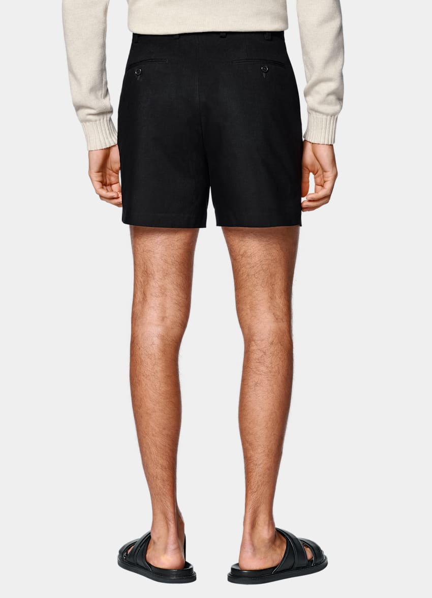 Black Straight Leg Shorts