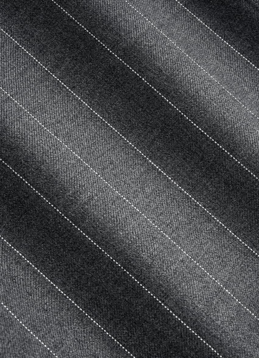 Mid Grey Striped Custom Made Suit
