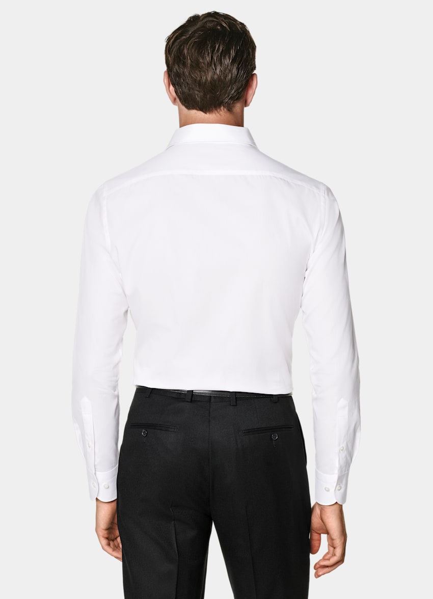 White Classic Collar One Piece Tailored Fit Shirt