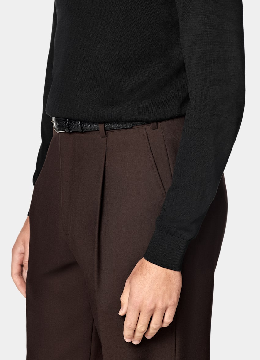 Black Long Sleeve Polo