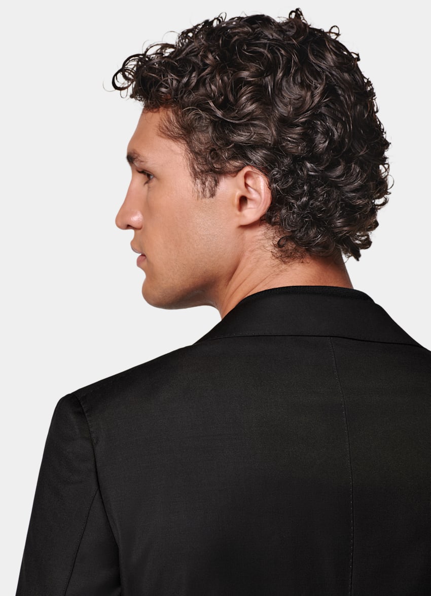 Black Tailored Fit Havana Suit Jacket