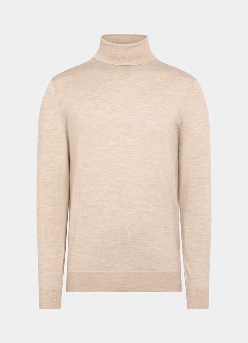 Sand Merino Turtleneck