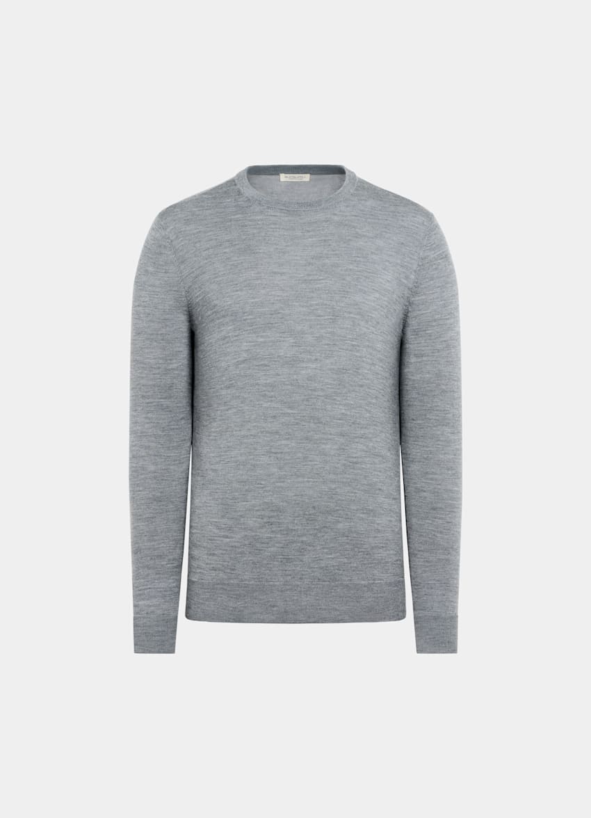 Grey Merino Crewneck