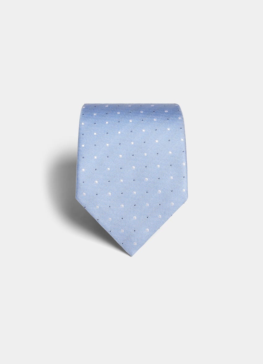 Light Blue Dotted Tie