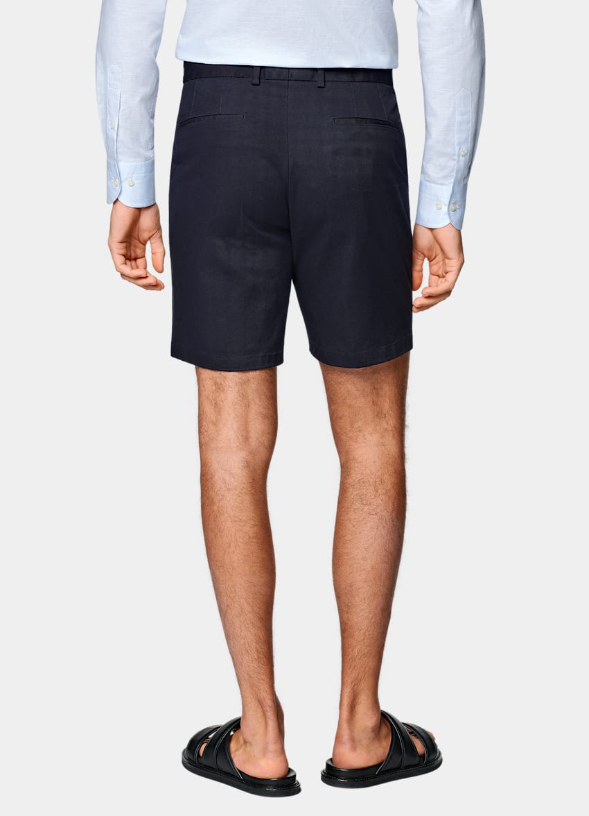 Navy Slim Leg Shorts