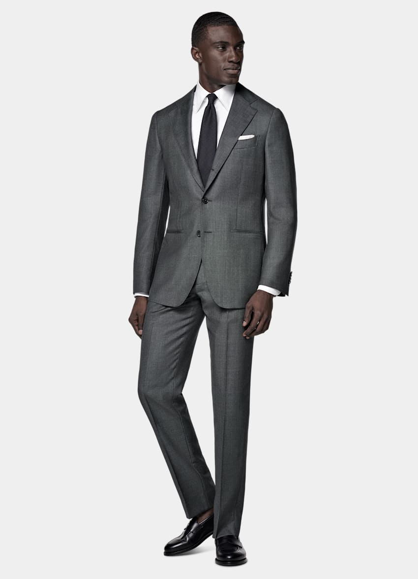 Dark Grey Tailored Fit Havana Suit