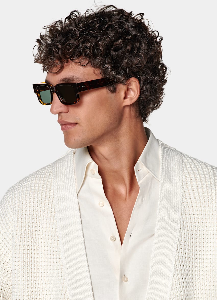 Off-White Crochet Oversized Cardigan