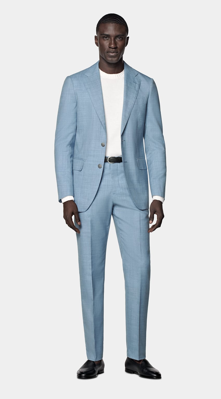Light Blue Perennial Tailored Fit Havana Suit