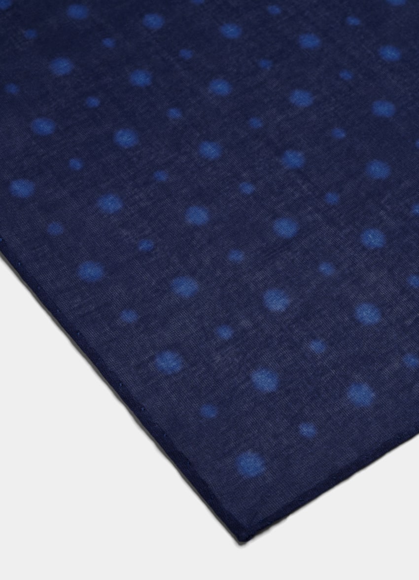 Blue Graphic Pocket Square