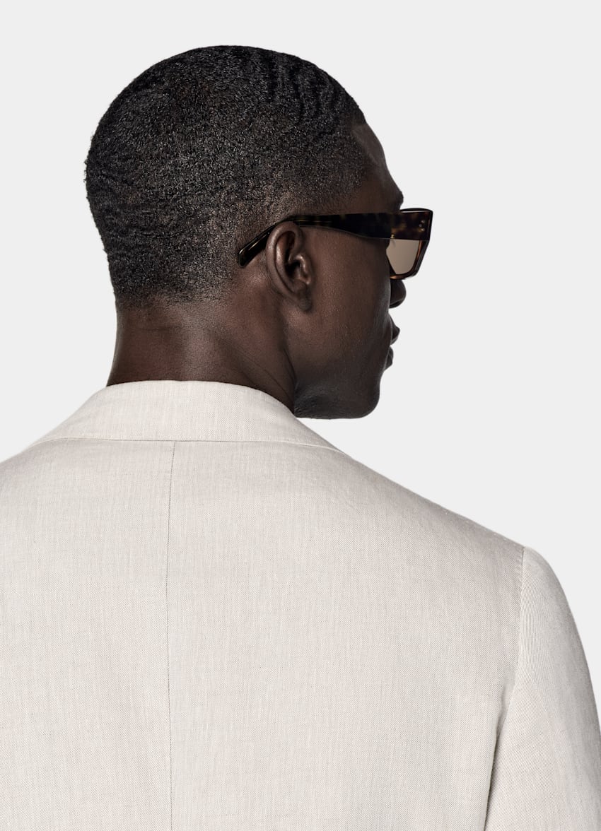 Light Taupe Tailored Fit Havana Suit Jacket
