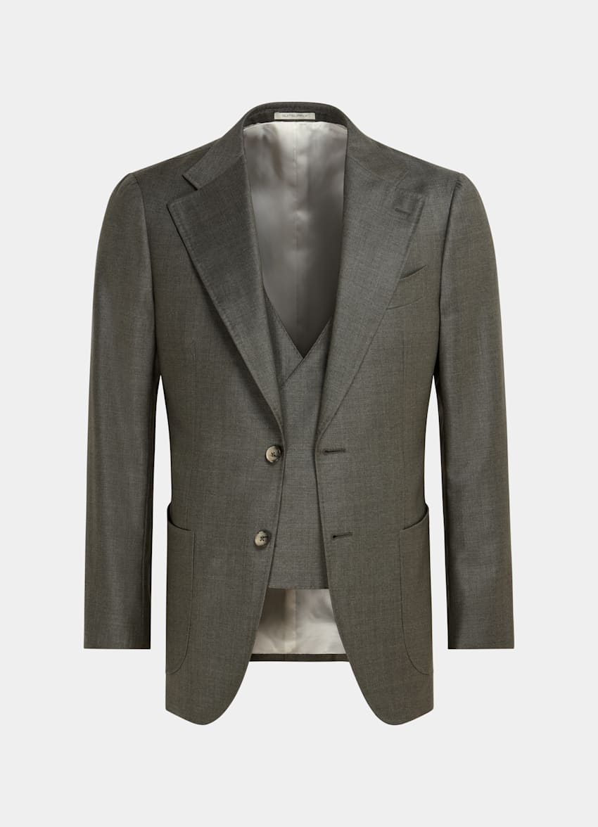 Dark Green Perennial Three-Piece Tailored Fit Havana Suit