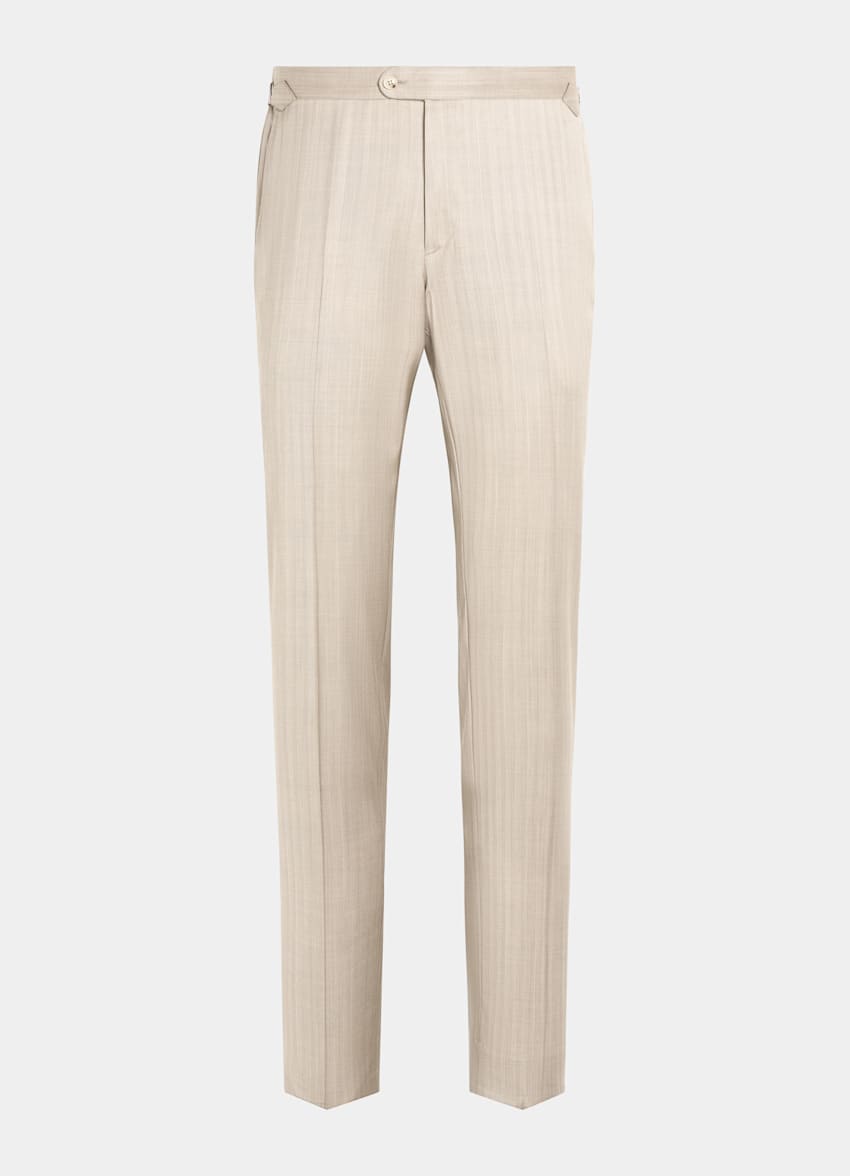 Sand Herringbone Perennial Tailored Fit Havana Suit