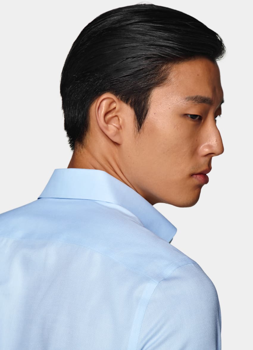 Light Blue Royal Oxford Slim Fit Shirt