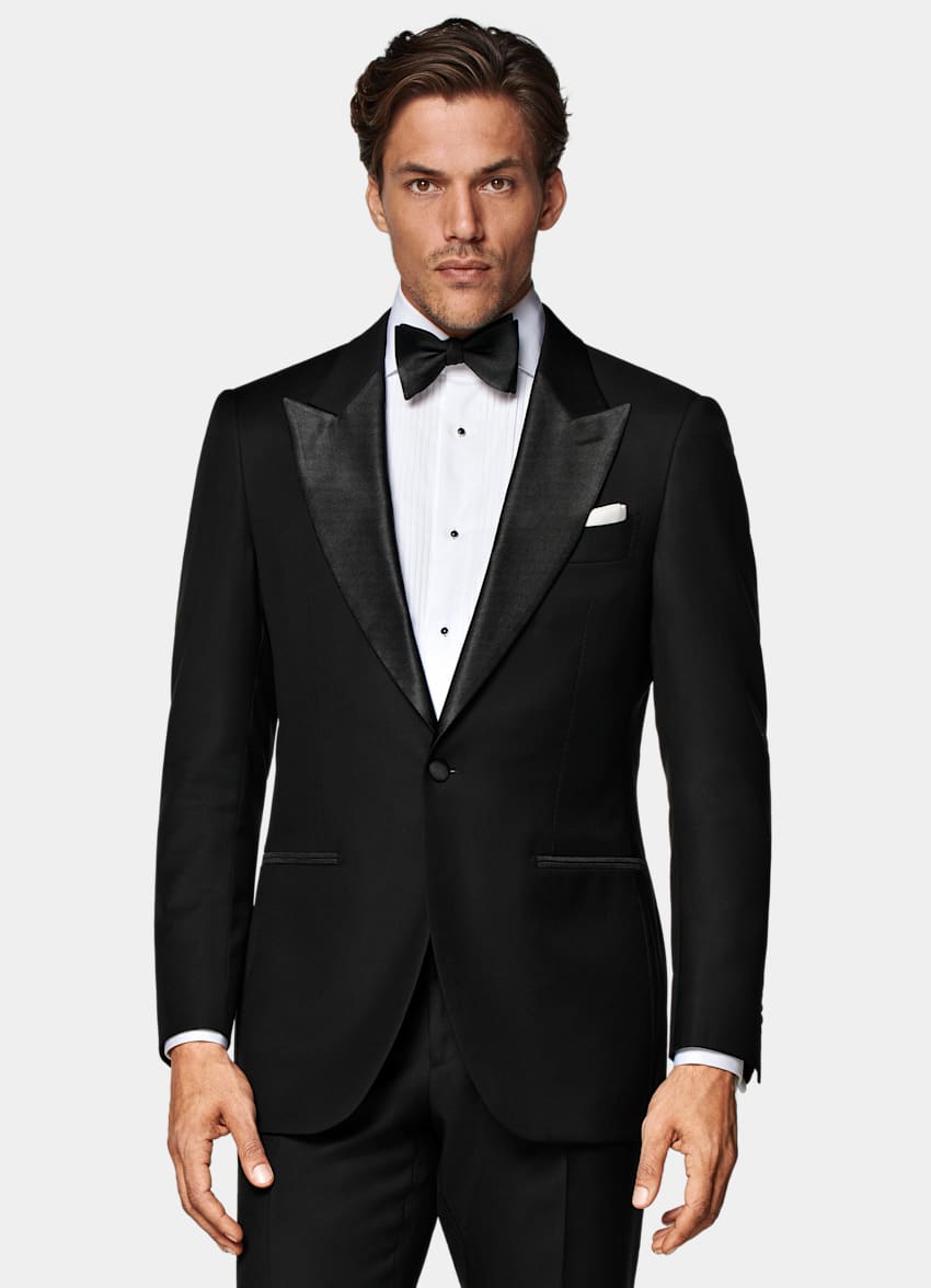 Black Tailored Fit Lazio Tuxedo