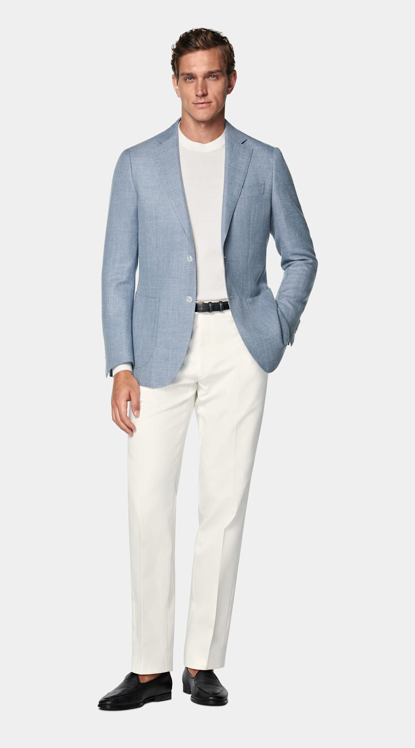 Light Blue Tailored Fit Havana Blazer