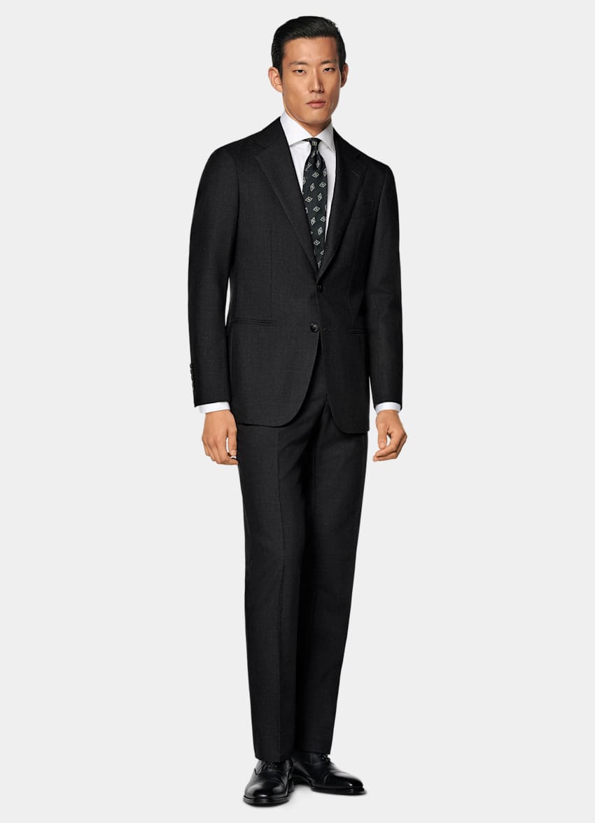 Dark Grey Tailored Fit Havana Suit