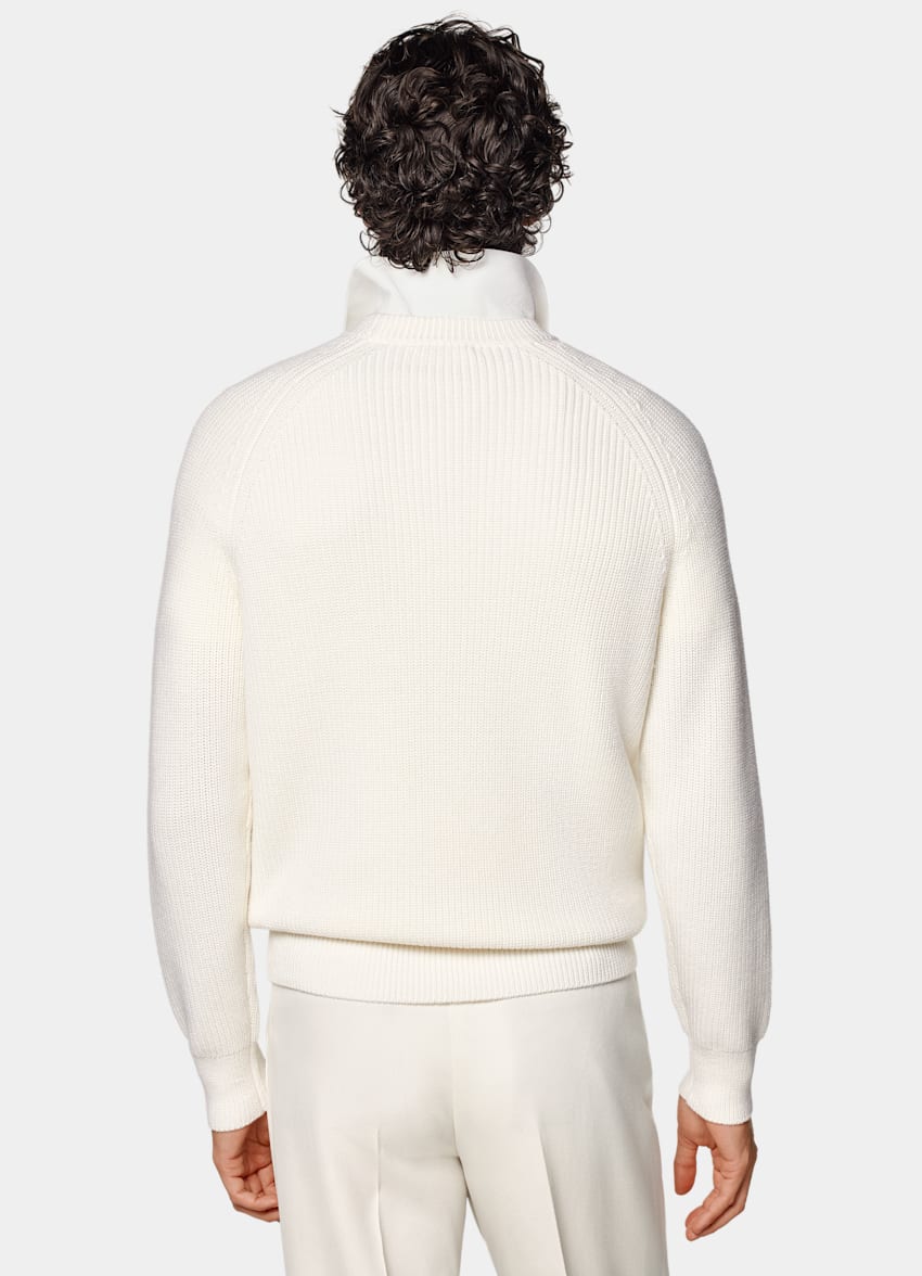Off-White Merino Ribbed Crewneck