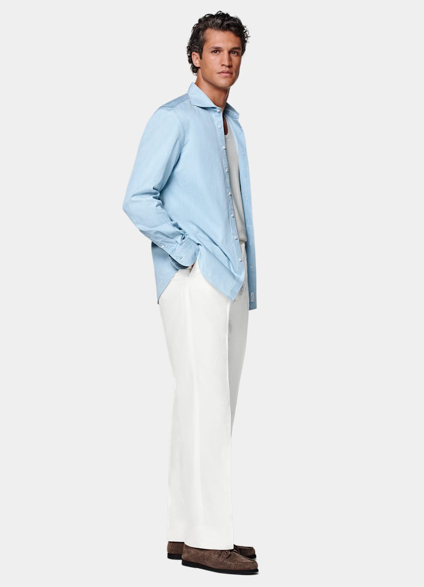 Light Blue Tailored Fit Shirt