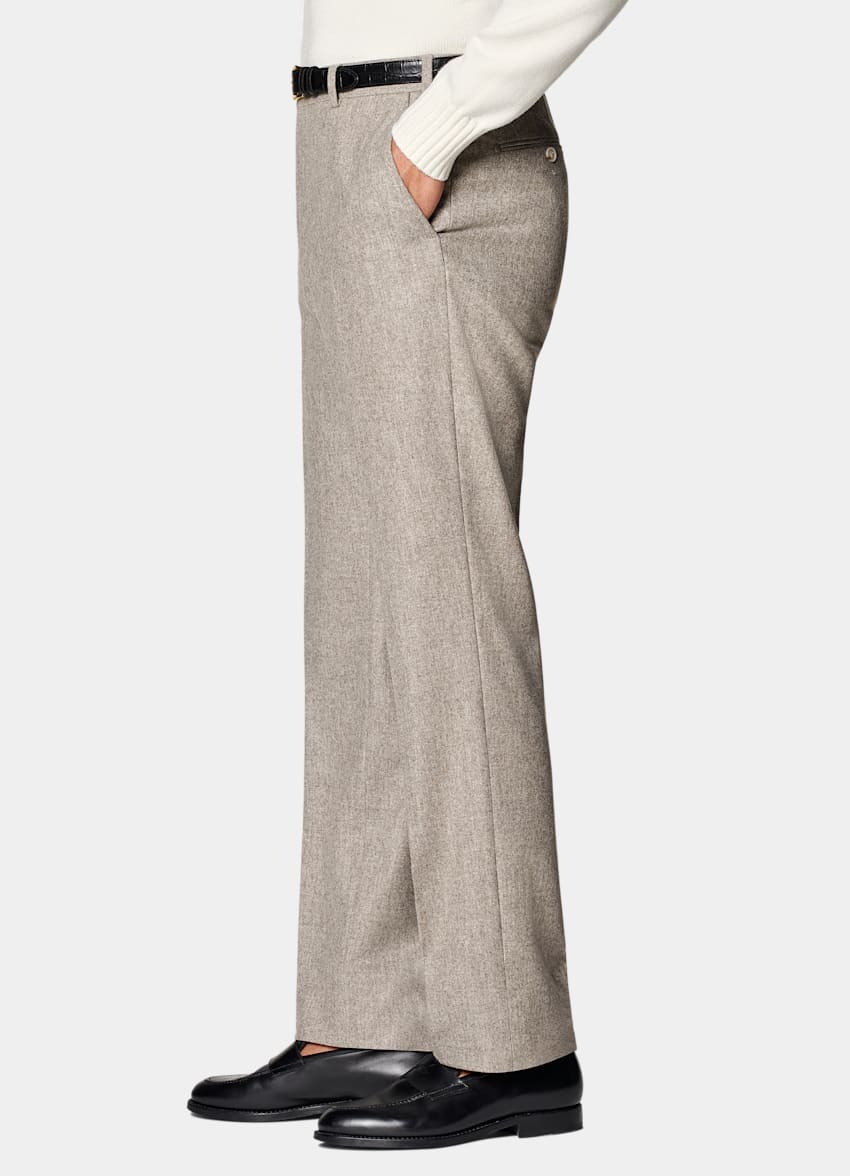 Taupe Straight Leg Pants