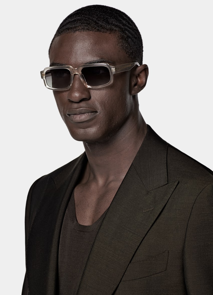 Dark Brown Tailored Fit Milano Suit