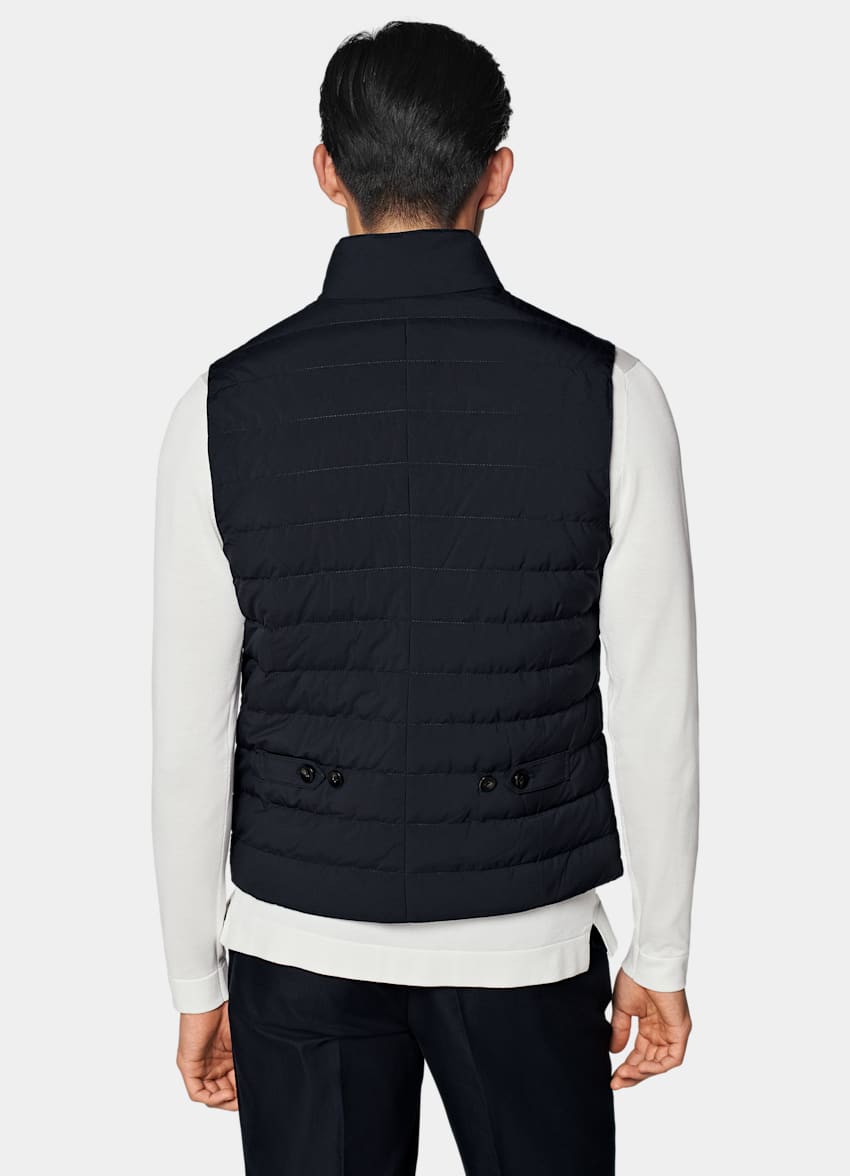 Navy Down Vest