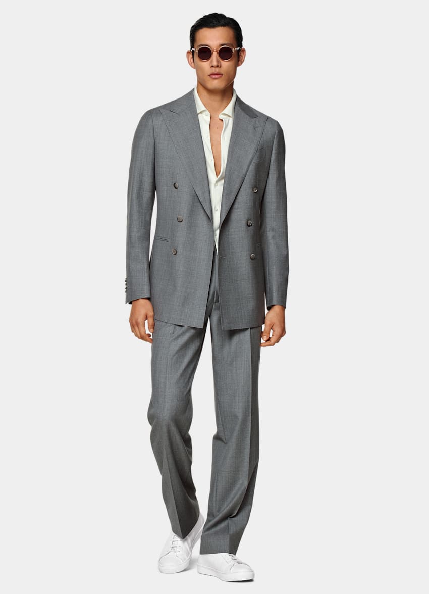 Light Grey Perennial Tailored Fit Havana Suit