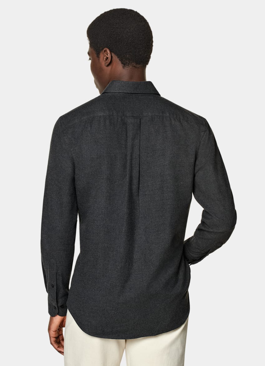 Dark Grey Tailored Fit Shirt