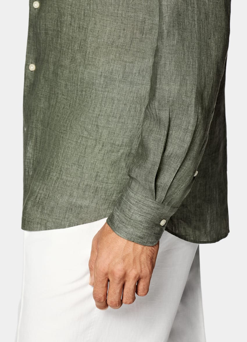 Green Tailored Fit Shirt