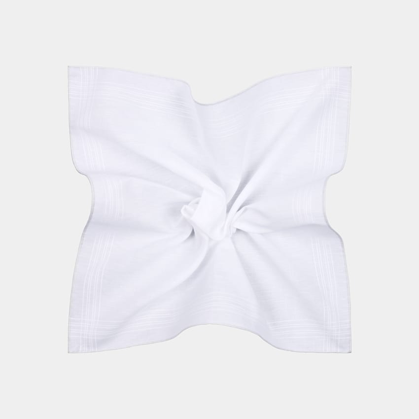 White Pocket Square