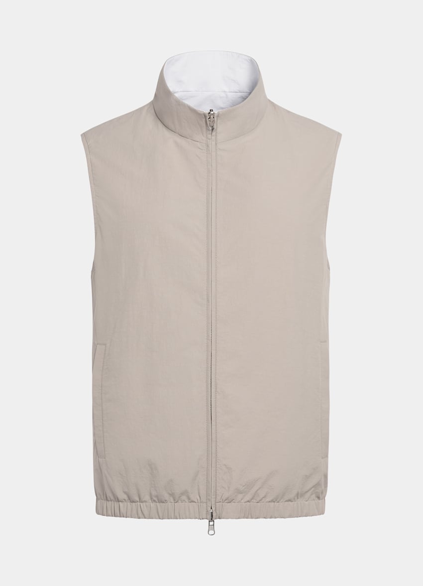 Light Taupe Reversible Vest