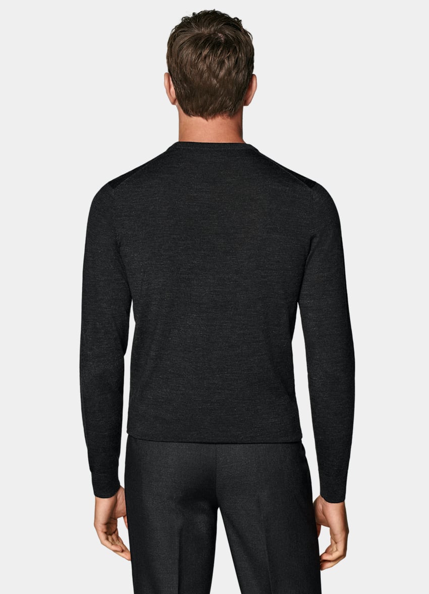 Dark Grey Merino Crewneck