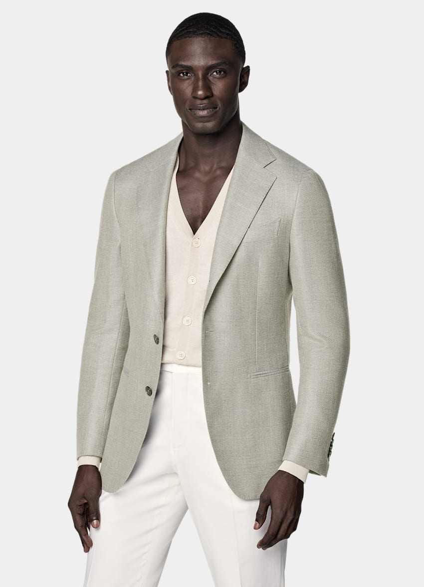 Mid Green Tailored Fit Havana Blazer