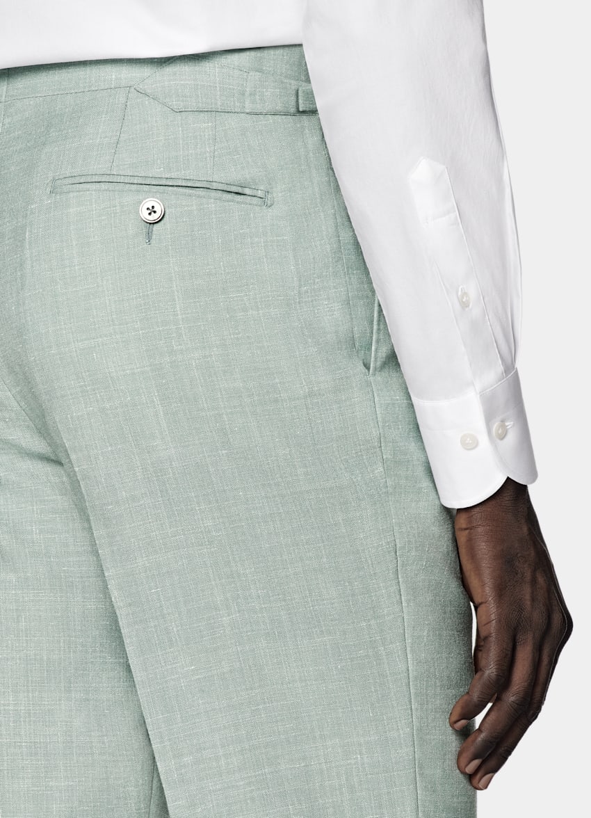 Light Green Tailored Fit Havana Suit