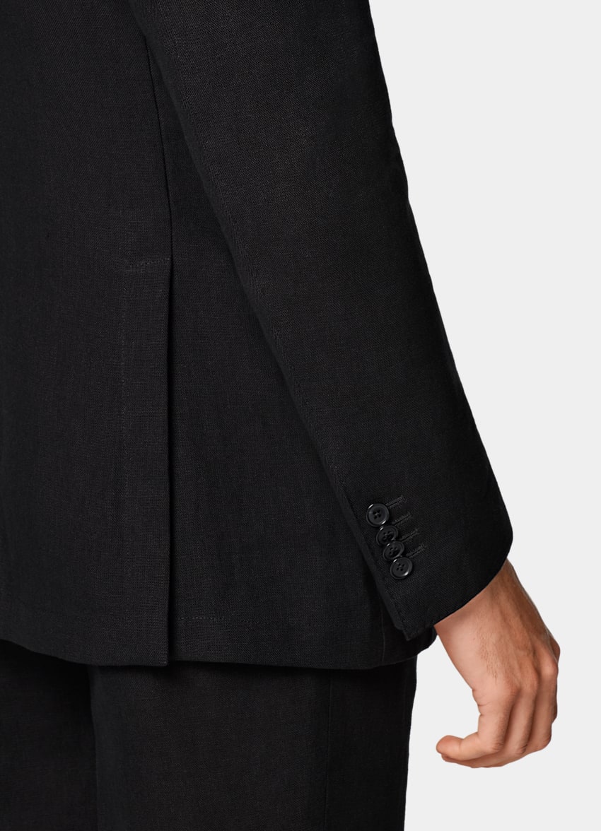 Black Relaxed Fit Roma Suit