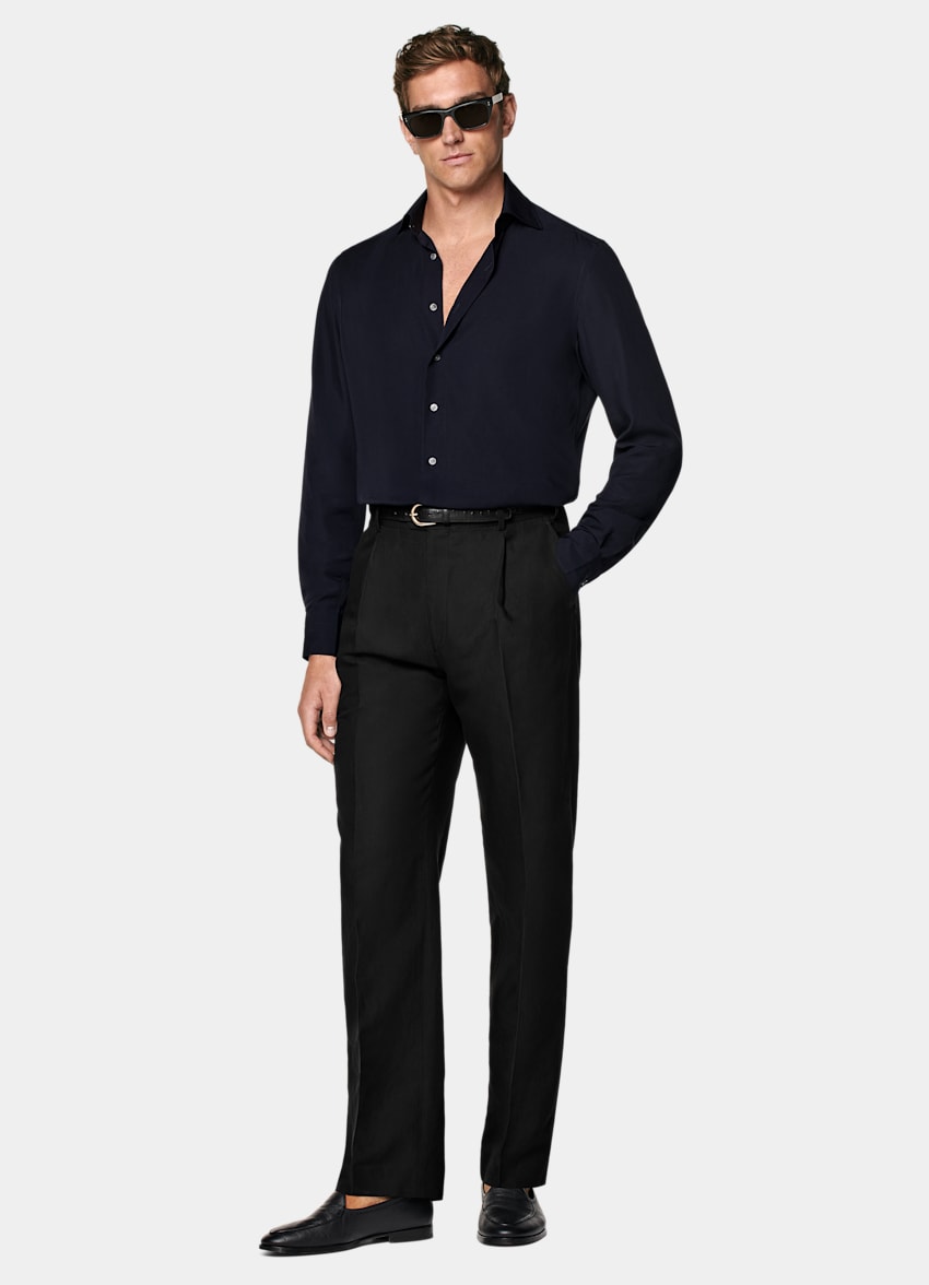 Navy Tailored Fit Shirt