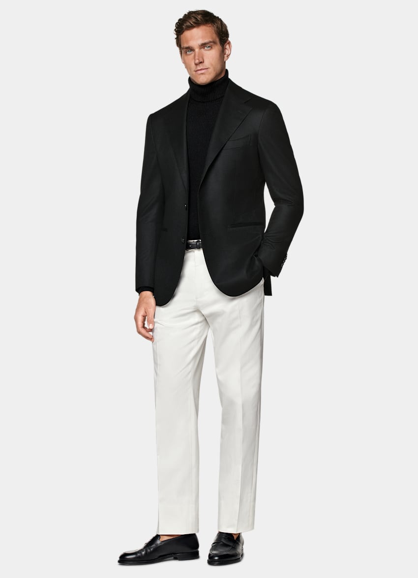 Black Relaxed Fit Roma Suit Jacket