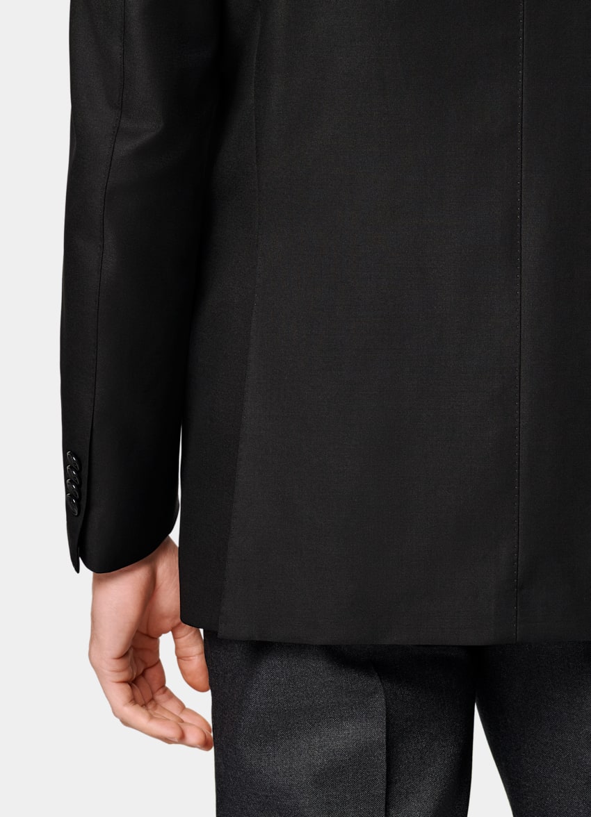 Black Tailored Fit Havana Suit Jacket