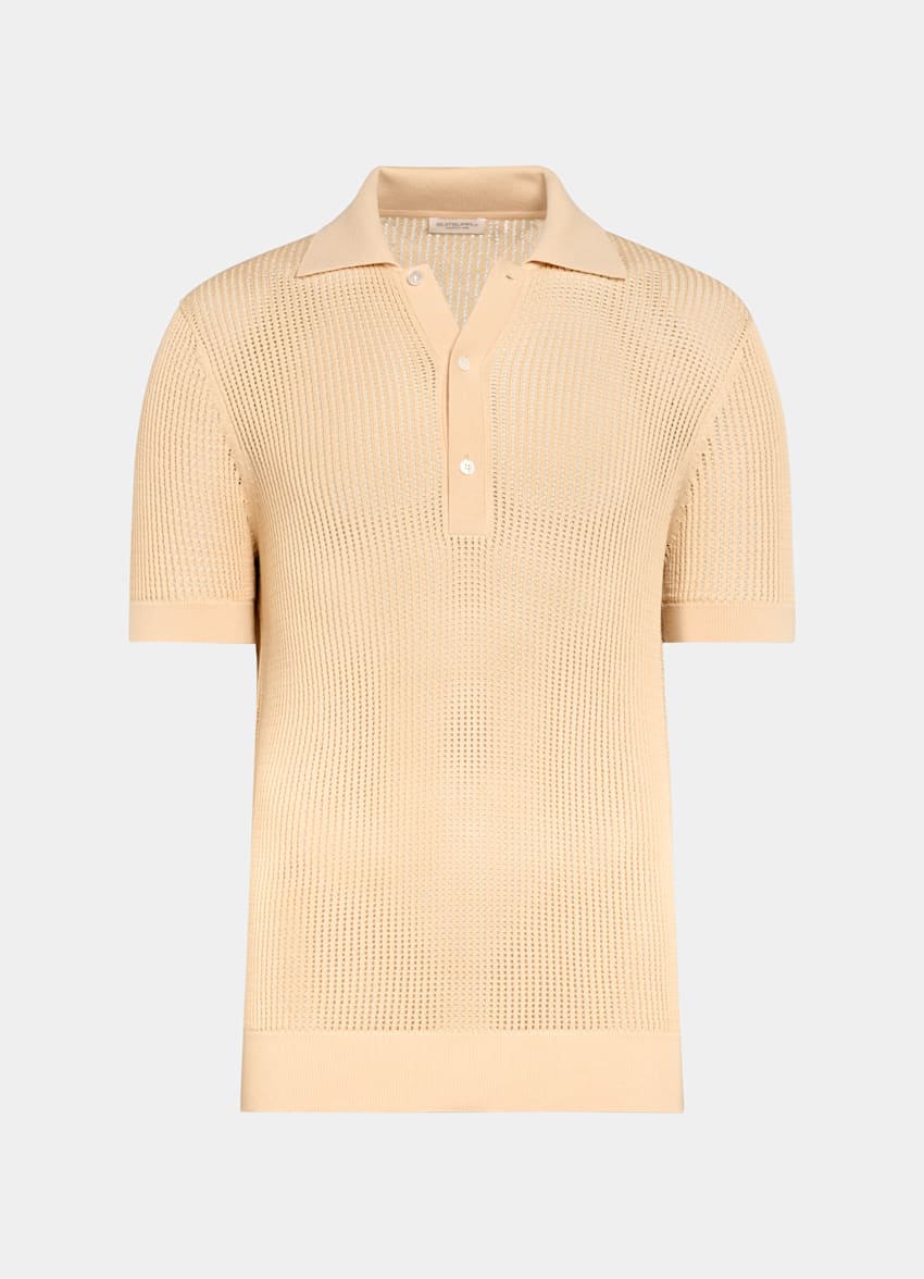 Light Yellow Crochet Polo