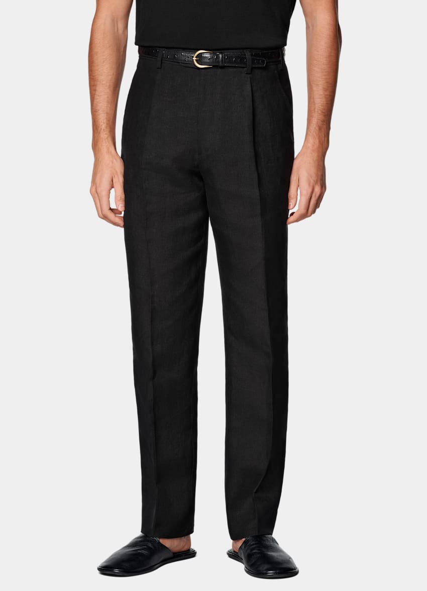 Black Relaxed Fit Roma Suit