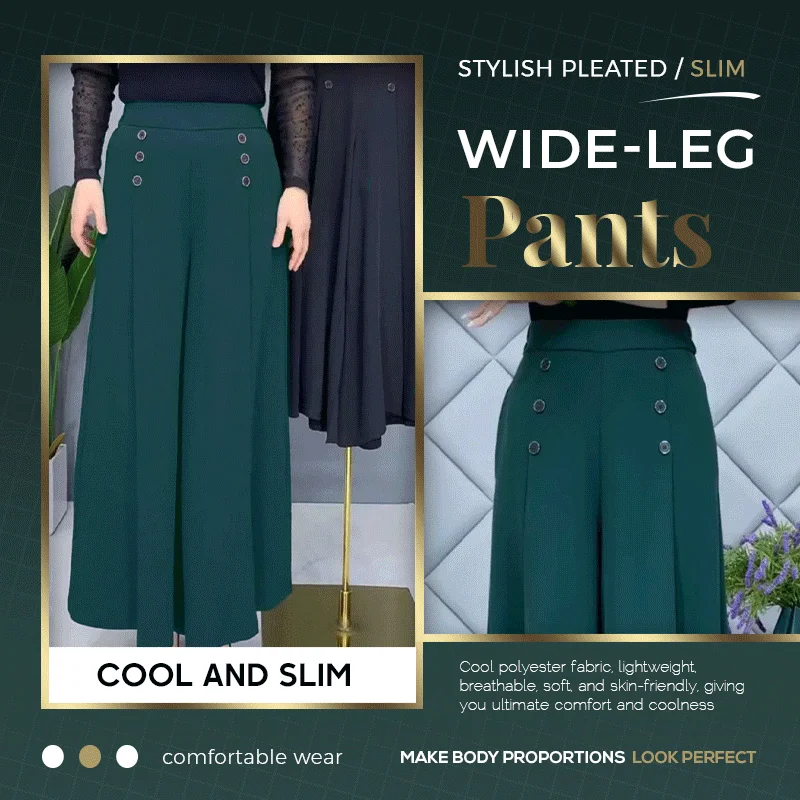 49% OFF🔥- [Comfy and Cool] Stylish Pleated Wide-leg Pants