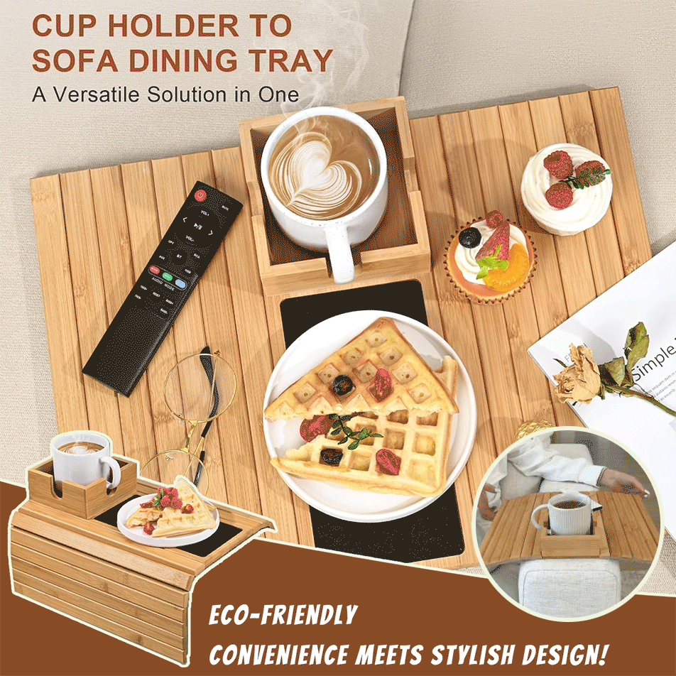 🔥Bamboo Couch Cup Holder