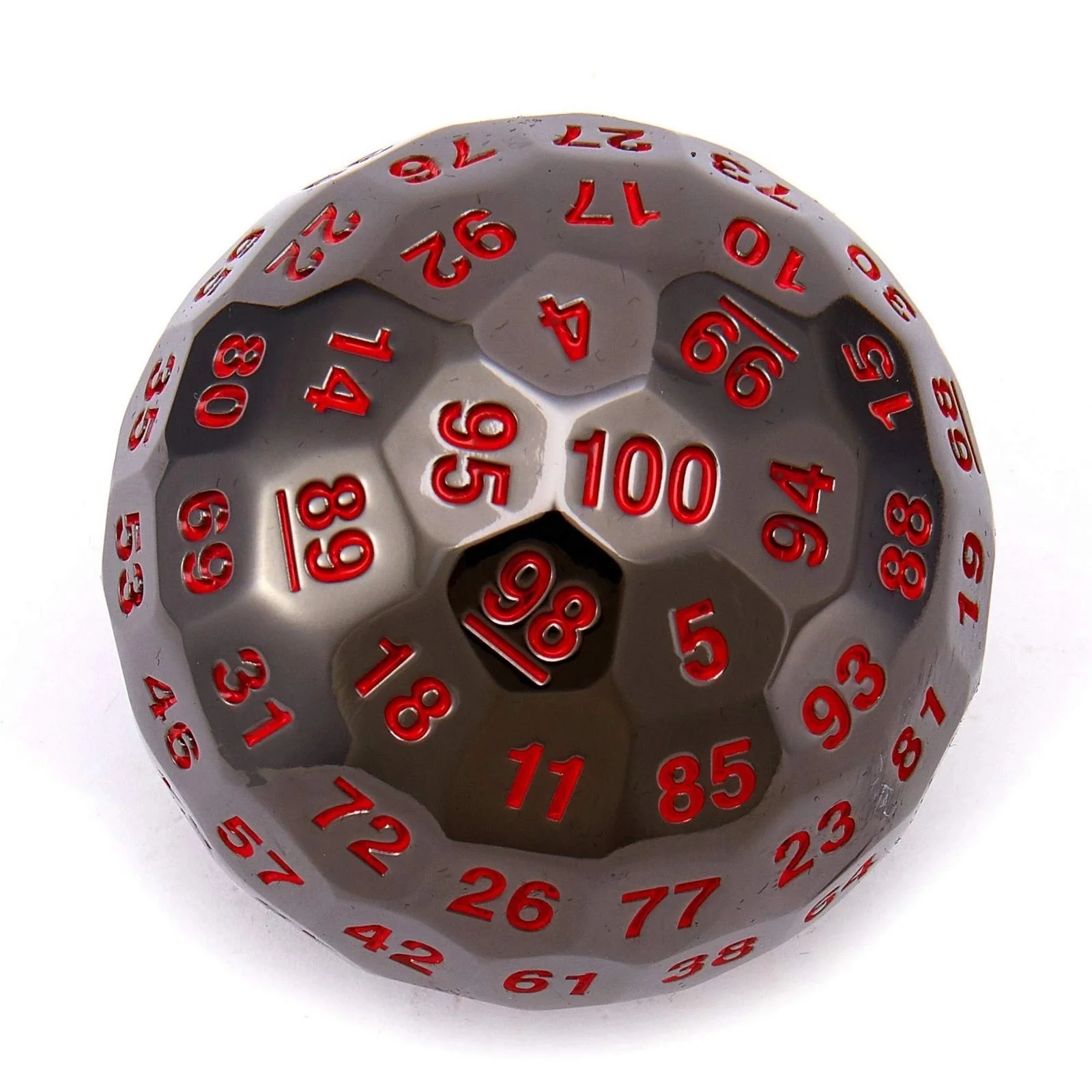 Titan's Fist Metal D100 Dice - Black w/ Blood