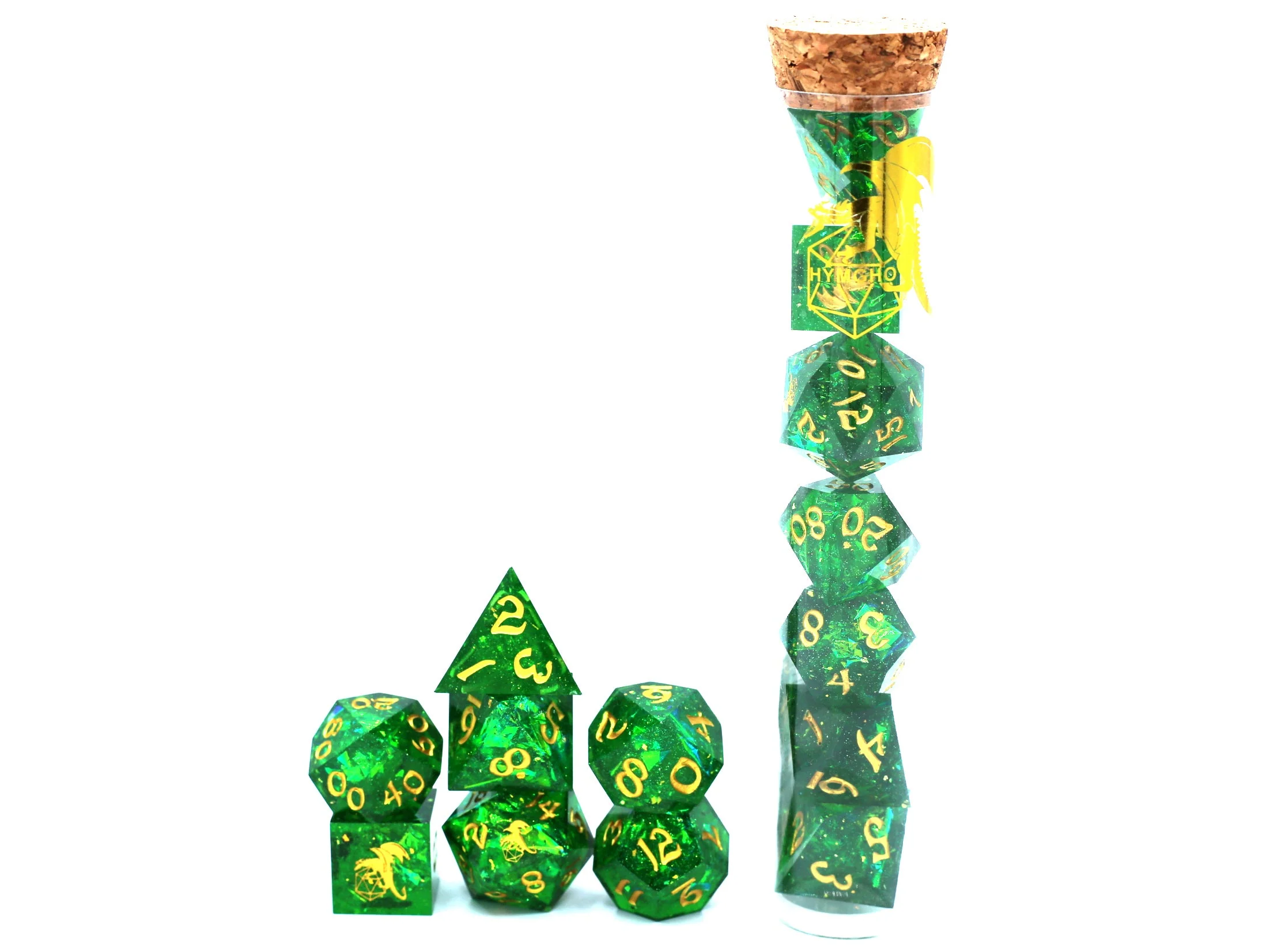 Captured Magic Hand Sanded Sharp Edge Resin - Green