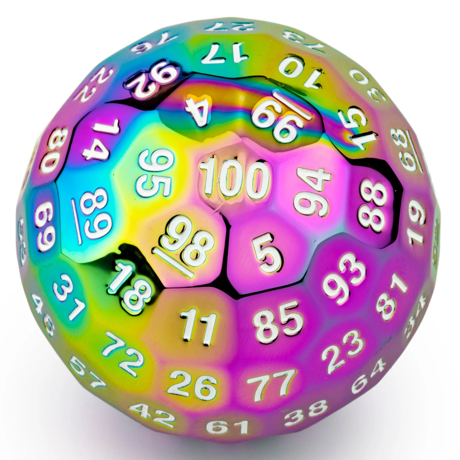Titan's Fist Metal D100 Dice - Rainbow