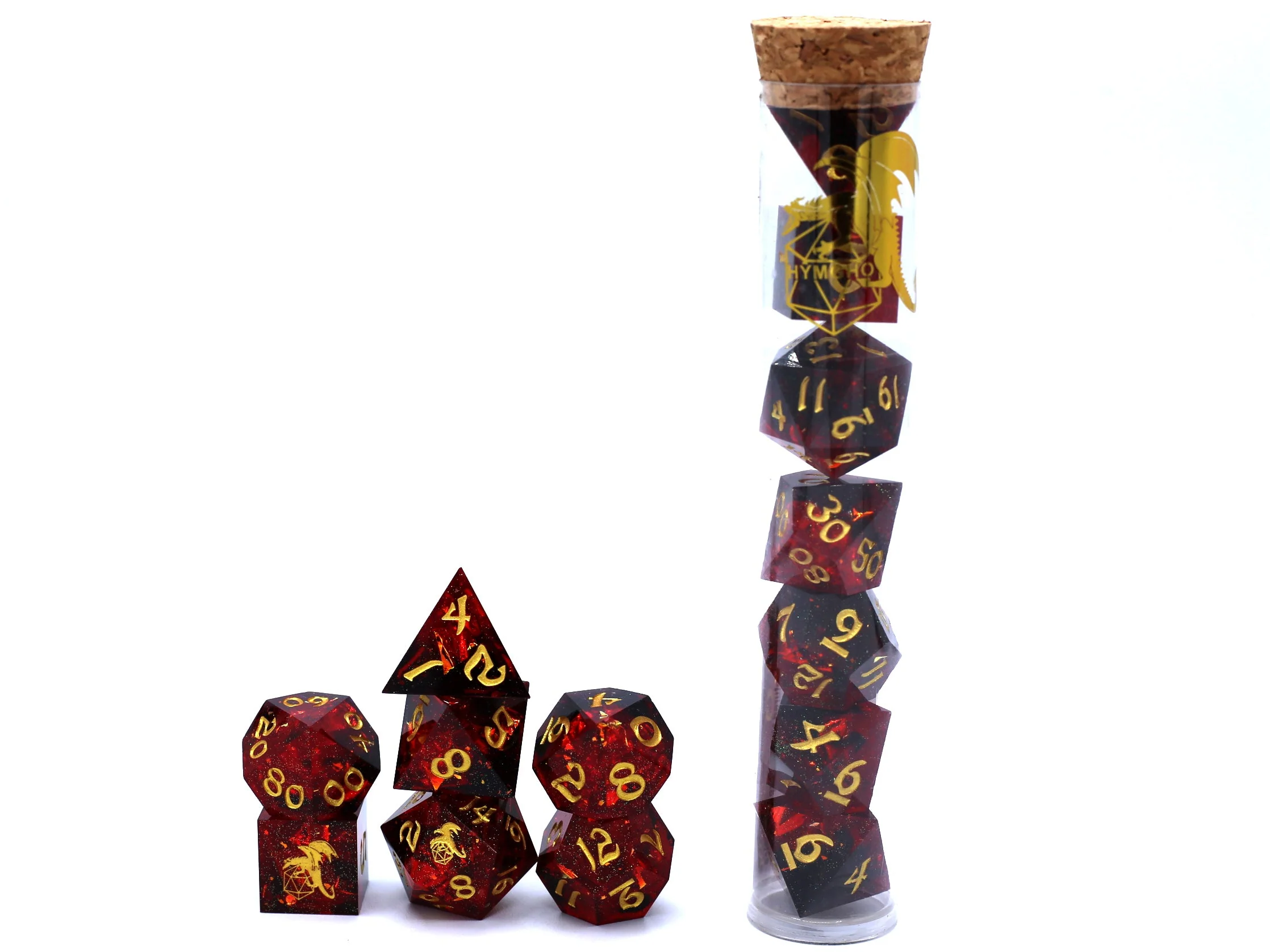 Captured Magic Hand Sanded Sharp Edge Resin - Red