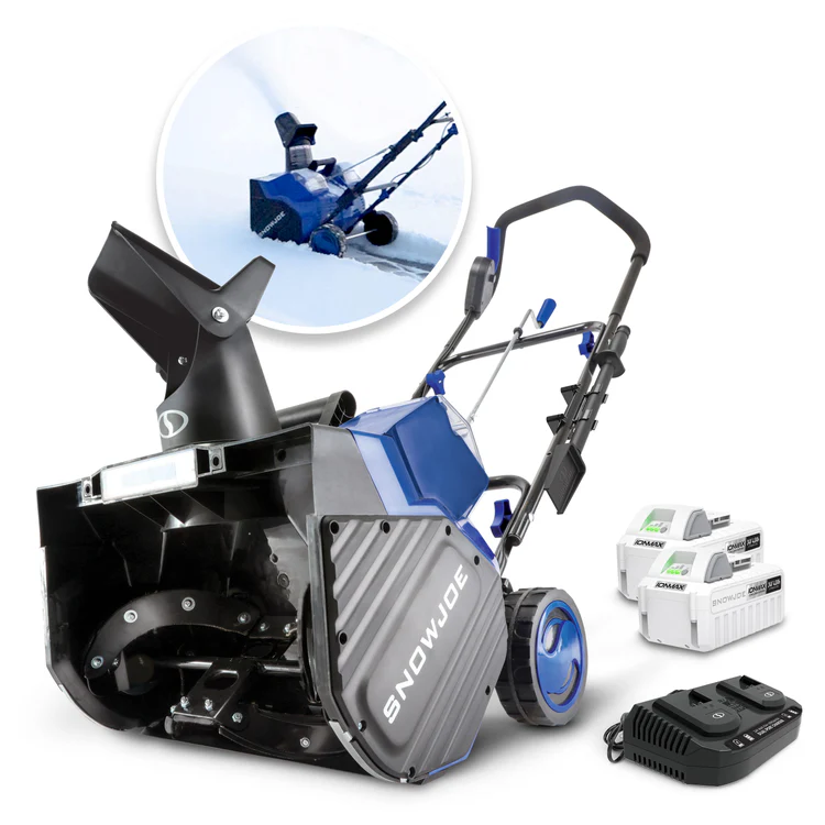 Snow Joe 24V-X2-SB18 48-Volt* IONMAX Cordless Snow Blower Kit | 18-Inch | W/ 2 x 4.0-Ah Batteries + Charger