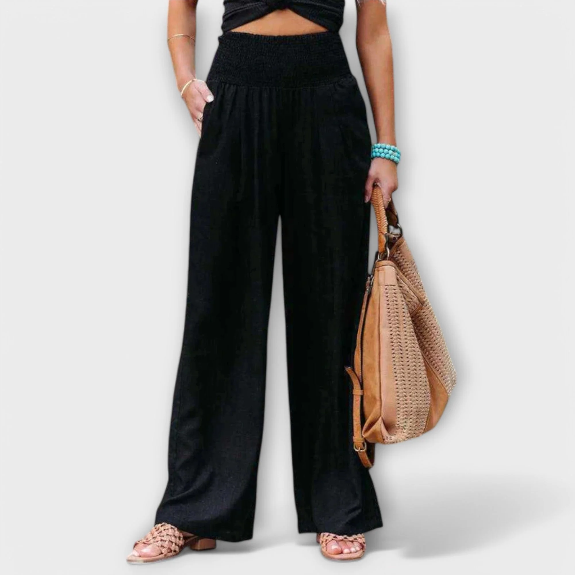Reina – Tropical Pants in Relaxed Style
