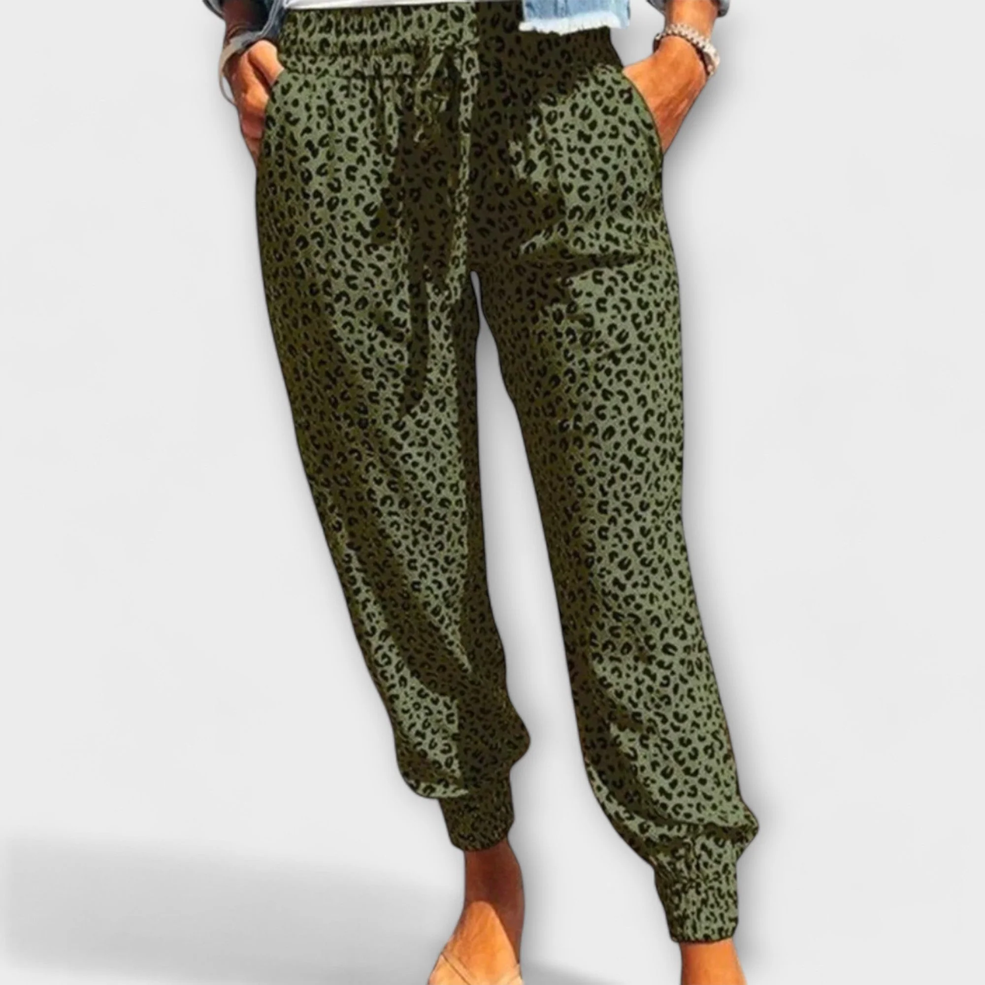 Feli - Wide Pants with Leopard Print
