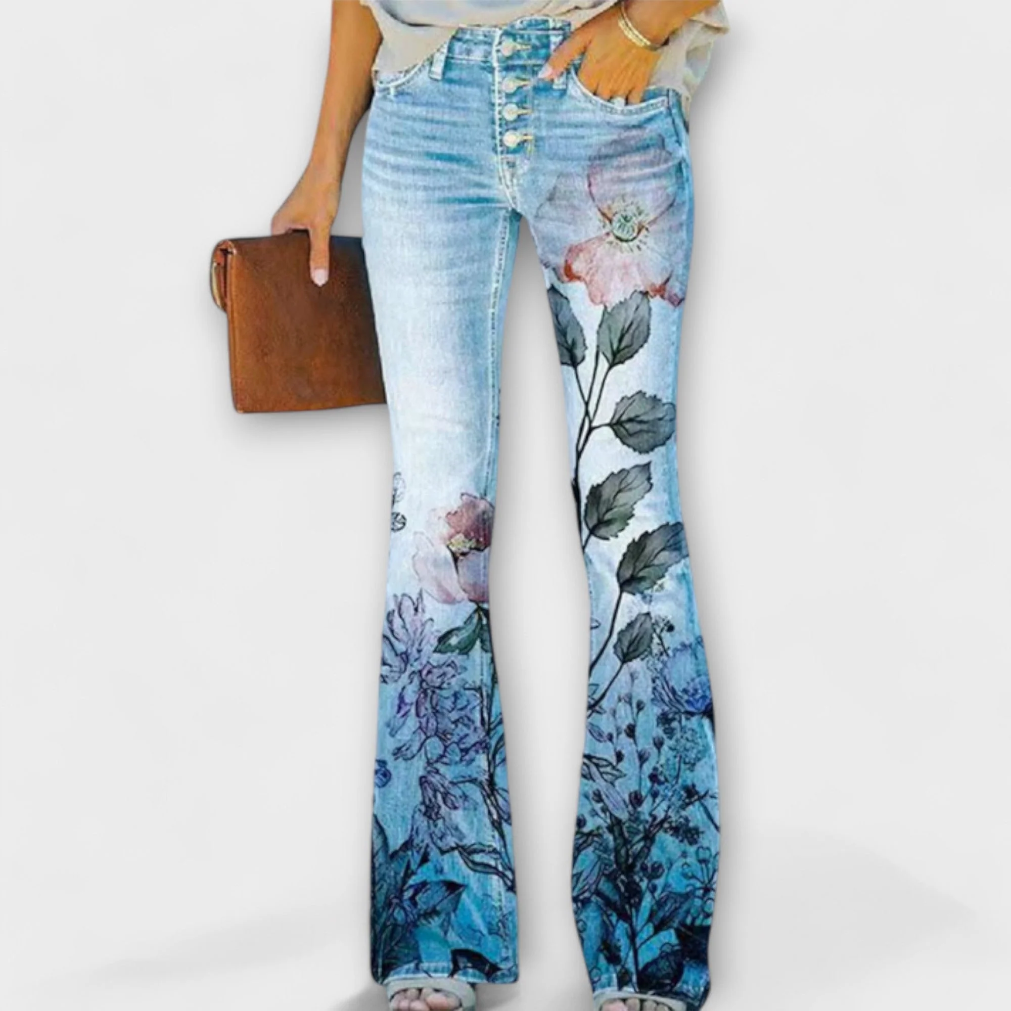 Button-Up Wide Leg Pants